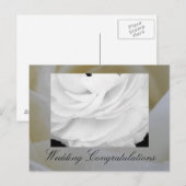 Carte Postale Mariage Classique Noir et Blanc (Devant / Derrière)