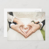 Carte Postale Mariage Cœurs en Nos Mains (Devant / Derrière)