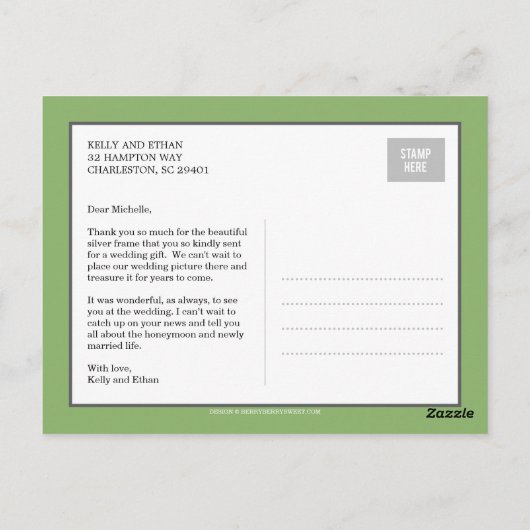 Carte postale Mariage Collage Chic (Dos)