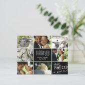 Carte postale mariage Collage Merci (Debout devant)