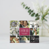 Carte postale mariage Collage Merci - Bourgogne (Debout devant)