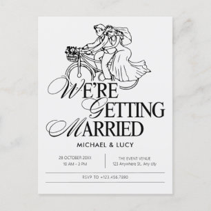Carte Postale Mariage couple illustratif
