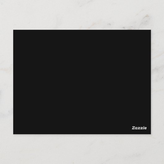 Carte Postale Mariage CUSTOMIZABLE Noir (Dos)
