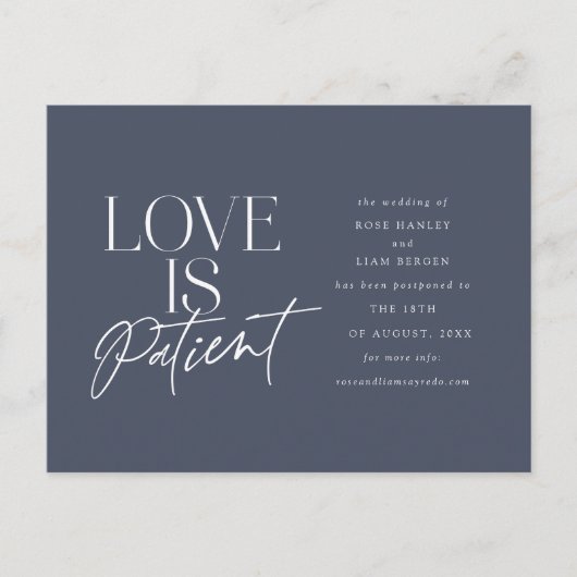 Carte Postale Mariage d'amour de script de marine reporté Modifi (Devant)