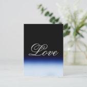 Carte Postale Mariage d'amour noir bleu sophistiqué (Debout devant)