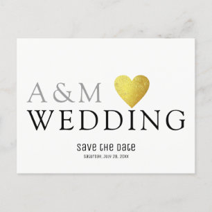 carte postale mariage d'amour pour un invitation S