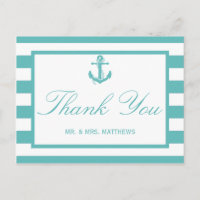 Mariage d'Ancre de bande turquoise marine