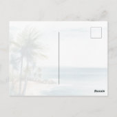 Carte Postale Mariage d'aquarelle de plage père Noël Cruz Aptos (Dos)