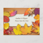 Carte Postale Mariage d'automne, Couleurs d'automne, Enregistrer (Devant)