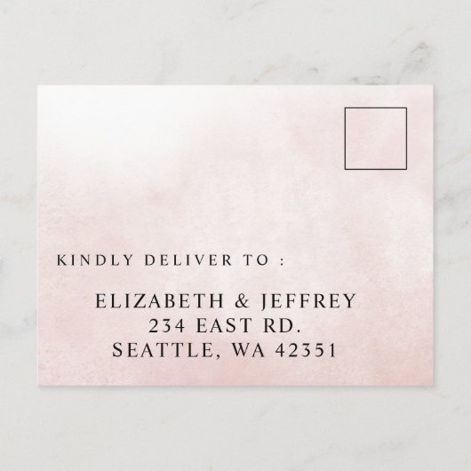 Carte Postale Mariage de automne Floral Orange Rustique RSVP (Dos)