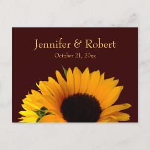Carte postale mariage de automne RSVP