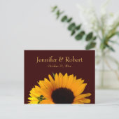 Carte postale mariage de automne RSVP (Debout devant)