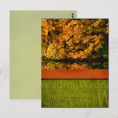 Carte postale Mariage de automne rustique (Devant / Derrière)