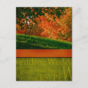 Carte postale Mariage de automne rustique