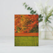 Carte postale Mariage de automne rustique (Debout devant)