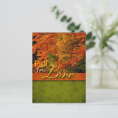 Carte postale Mariage de automne rustique (Debout devant)