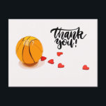 Carte postale Mariage de basket-ball Merci<br><div class="desc">Carte postale Mariage de basket-ball Merci</div>