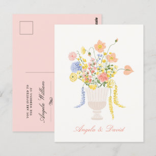 Carte Postale Mariage de bouquet de fleurs