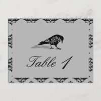 Mariage de cadre gothique corbeau noir Numéro de t