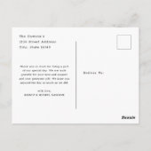 Carte Postale Mariage de calligraphie minimaliste simple Merci (Dos)