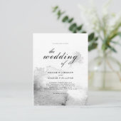 Carte Postale Mariage de calligraphie noir et blanc Ombre (Debout devant)