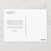 Carte Postale Mariage de calligraphie noir Whimsical Merci (Dos)