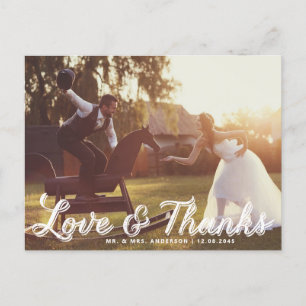 Carte postale Mariage de calligraphie rustique Mer