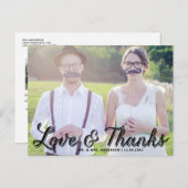 Carte postale Mariage de calligraphie rustique Mer (Devant / Derrière)