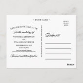 CARTE POSTALE MARIAGE DE CLASSE | ENREGISTRER LA DATE D'ANNONCE (Dos)