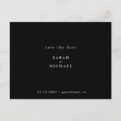 Carte Postale Mariage de code QR simple B/W Enregistrer la date (Devant)