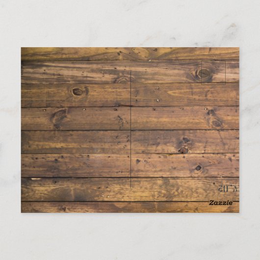 Carte Postale Mariage de coeur Fleur sauvage et bois (Dos)