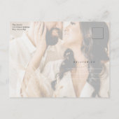 Carte Postale Mariage de collection photo de script or moderne M (Dos)