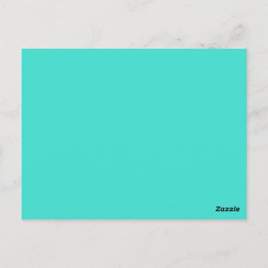 Carte postale Mariage de corail turquoise (Dos)