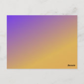 Carte Postale Mariage de coucher de soleil jaune violet Ombre (Dos)