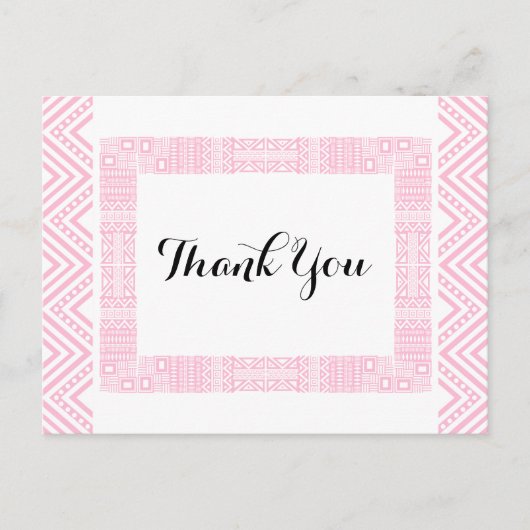 Carte postale Mariage de design ethnique 1 (Devant)