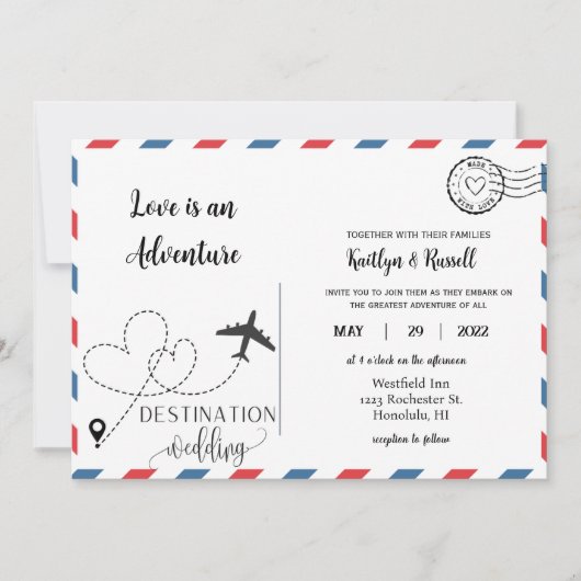 Carte postale - Mariage de destination (Devant)