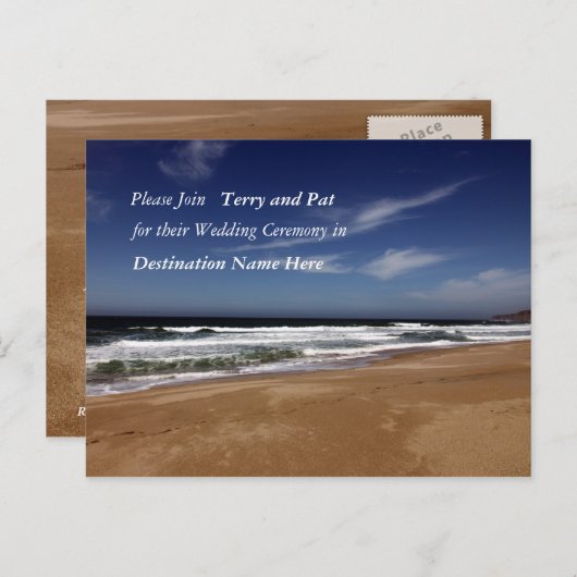 Carte Postale Mariage de destination (Devant / Derrière)