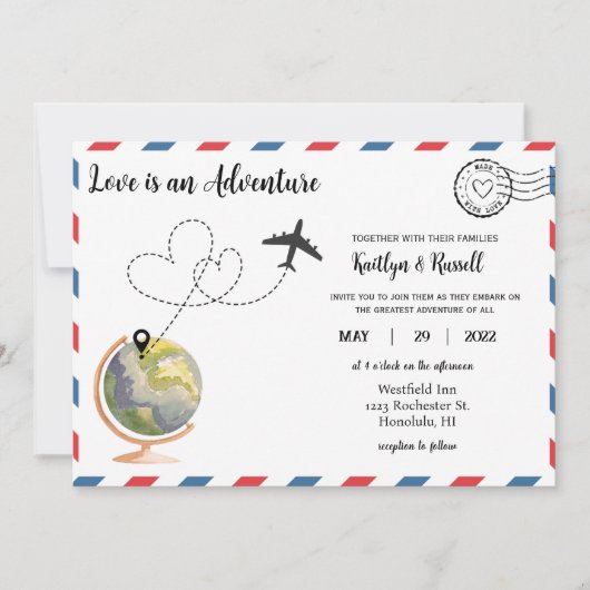 Carte postale - Mariage de destination (Devant)