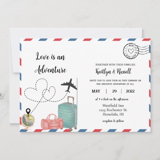 Carte postale - Mariage de destination (Devant)