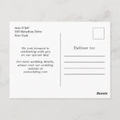 Carte Postale Mariage de Destination sur une Plage Tropicale (Dos)