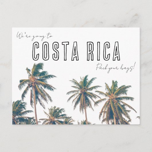 Carte Postale Mariage de Destination Tropicale à la Plage Enregi (Devant)