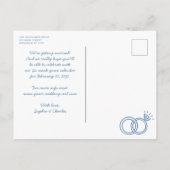 Carte Postale Mariage de doodle avec main de lunette de lunette (Dos)