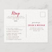 Carte Postale Mariage de feuillage de Fleur sauvage Boho violet  (Dos)