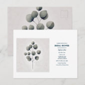 Carte Postale Mariage de feuilles d'eucalyptus Art de feuilles S (Devant / Derrière)