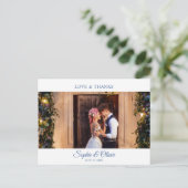 Carte Postale Mariage de fleurs d'anémone aquarelle (Debout devant)