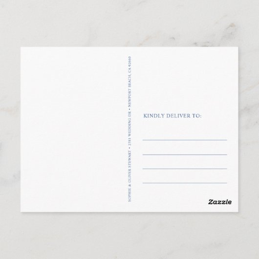 Carte Postale Mariage de fleurs d'anémone aquarelle (Dos)