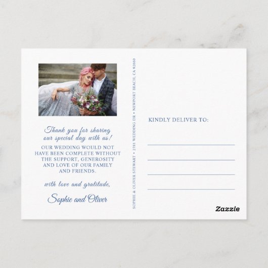 Carte Postale Mariage de fleurs d'anémone aquarelle (Dos)