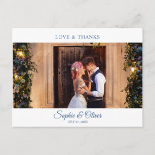 Carte Postale Mariage de fleurs d'anémone aquarelle
