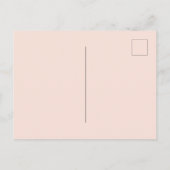 Carte Postale mariage de fleurs d'or rose eucalyptus vert (Dos)