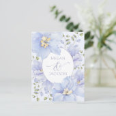 Carte Postale Mariage de fleurs douces violettes en fleurs (Debout devant)